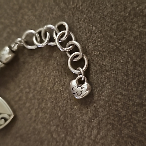 BRIGHTON Deco Bright Glass Beaded Heart Charm Double Chain Bracelet - Picture 7 of 7